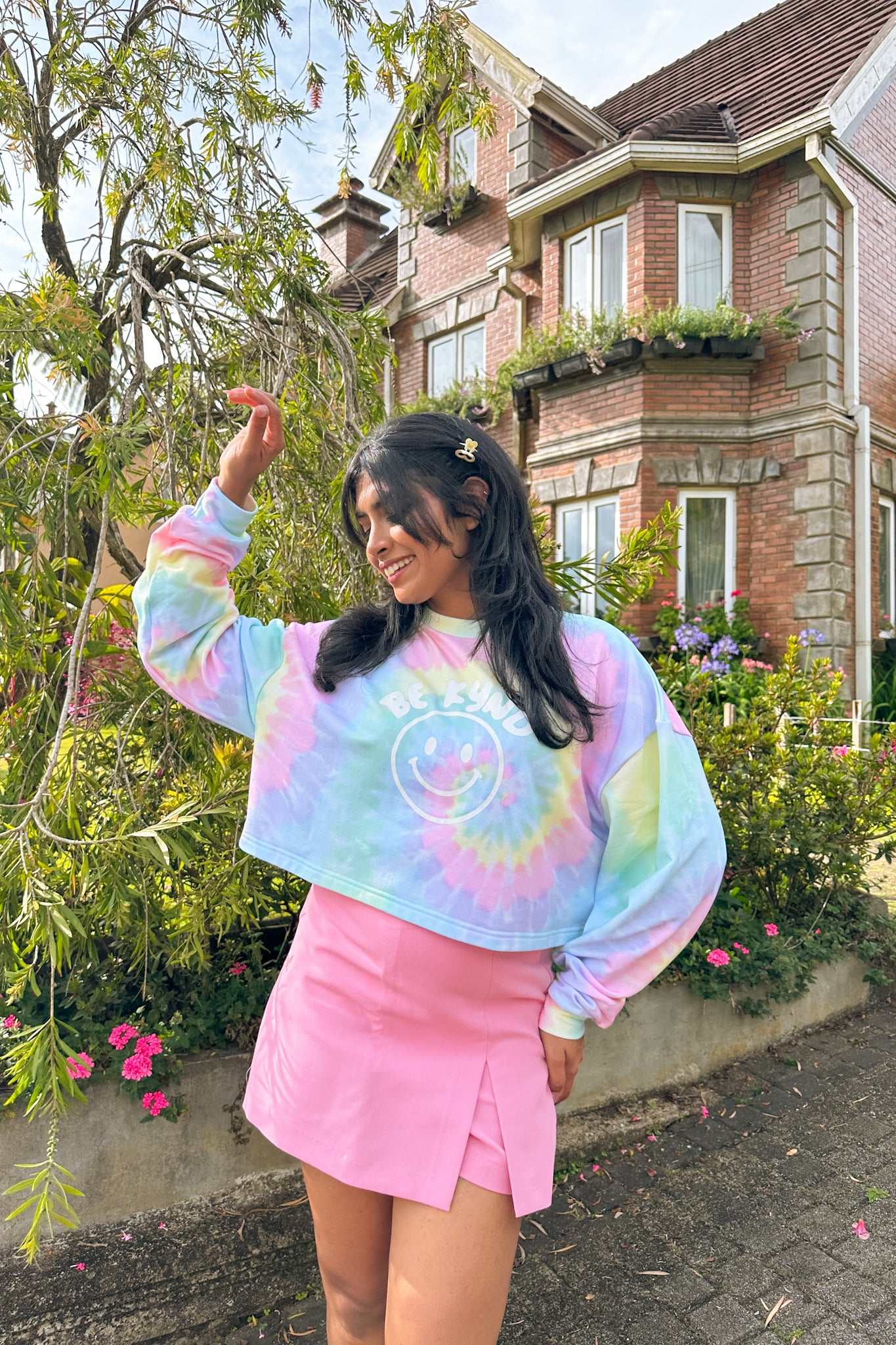 Rainbow Sky Crop Pullover