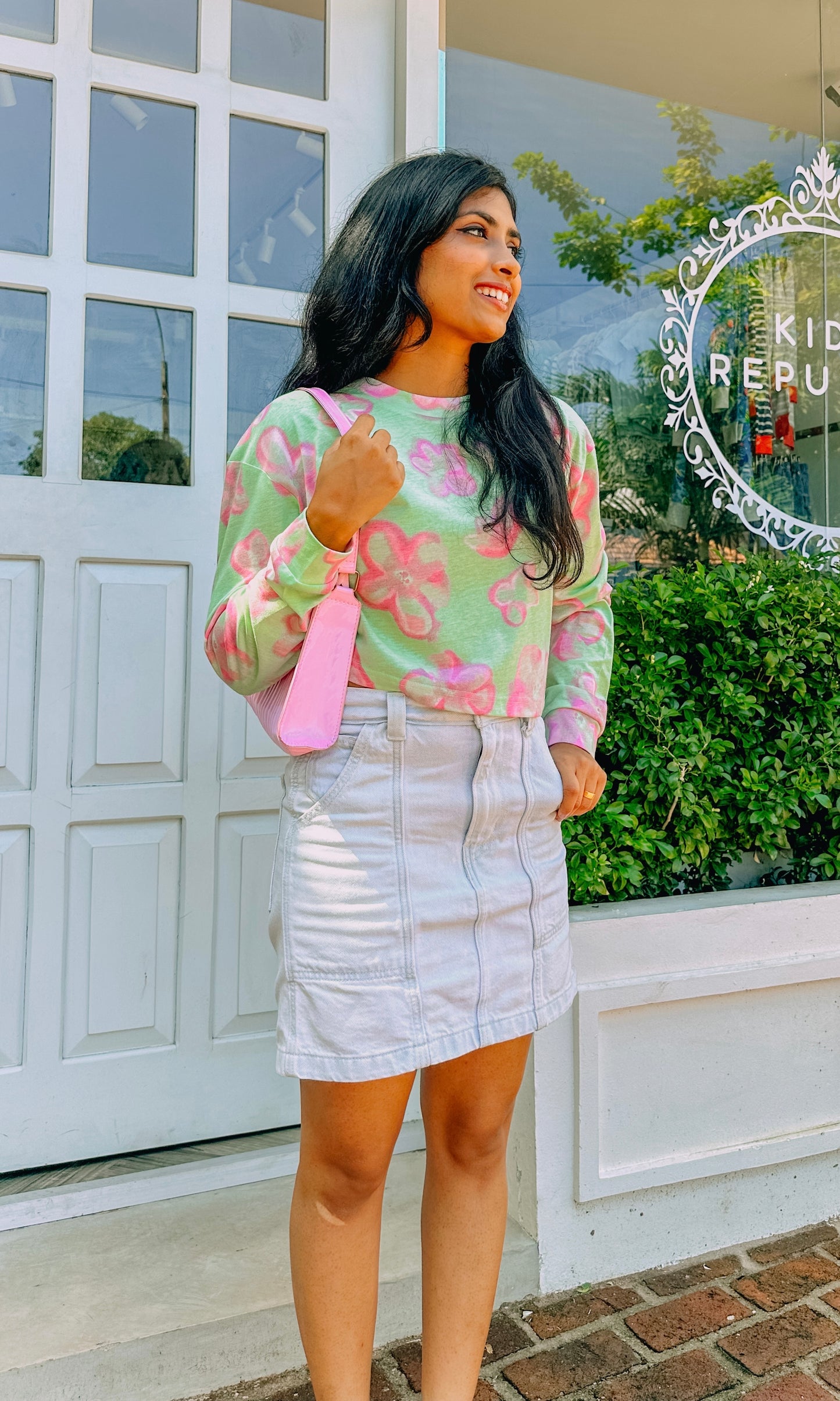 Garden Bloom Crop Pullover