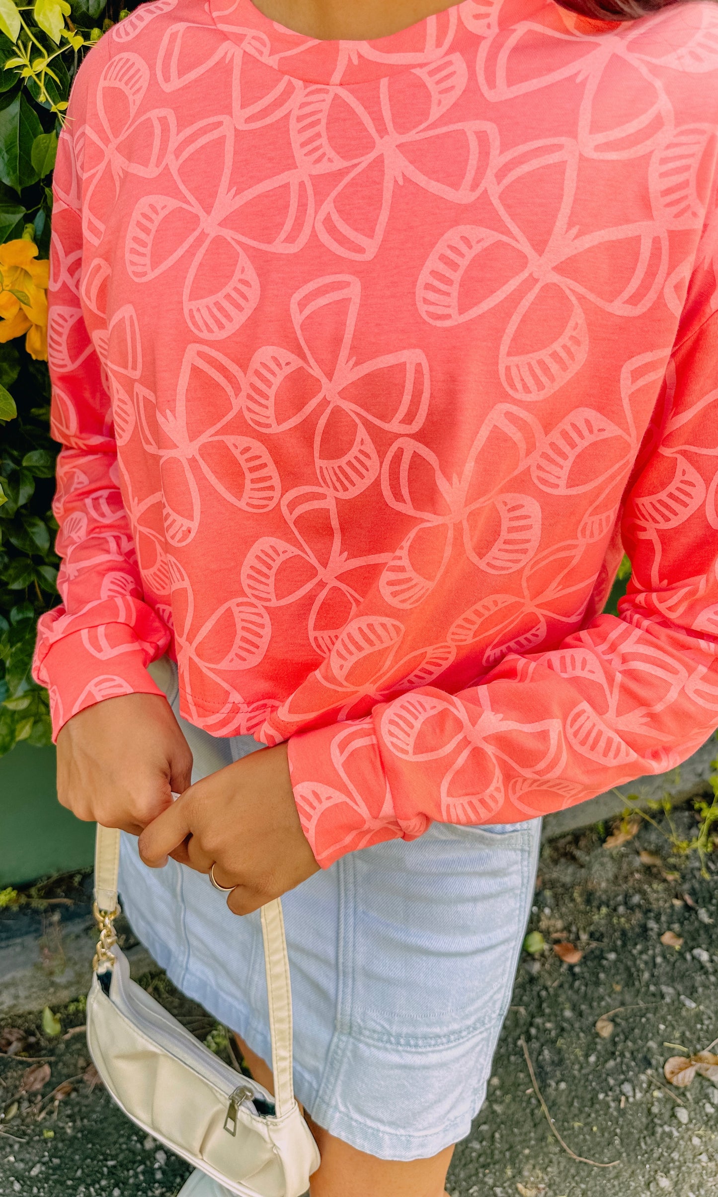Butterfly Garden Crop Pullover