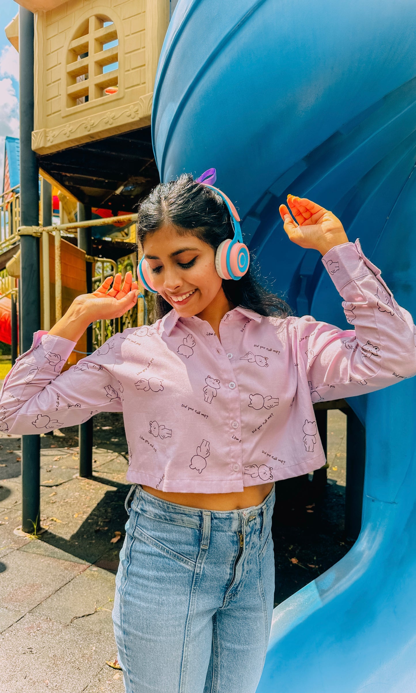 Lavender Cuddle Crop Shirt