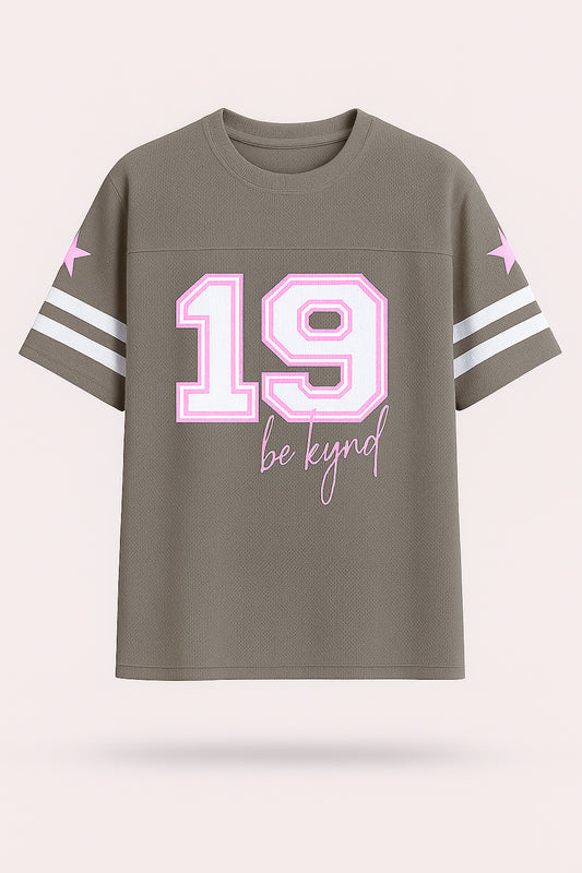 Star Player Oversize Jersey Beige