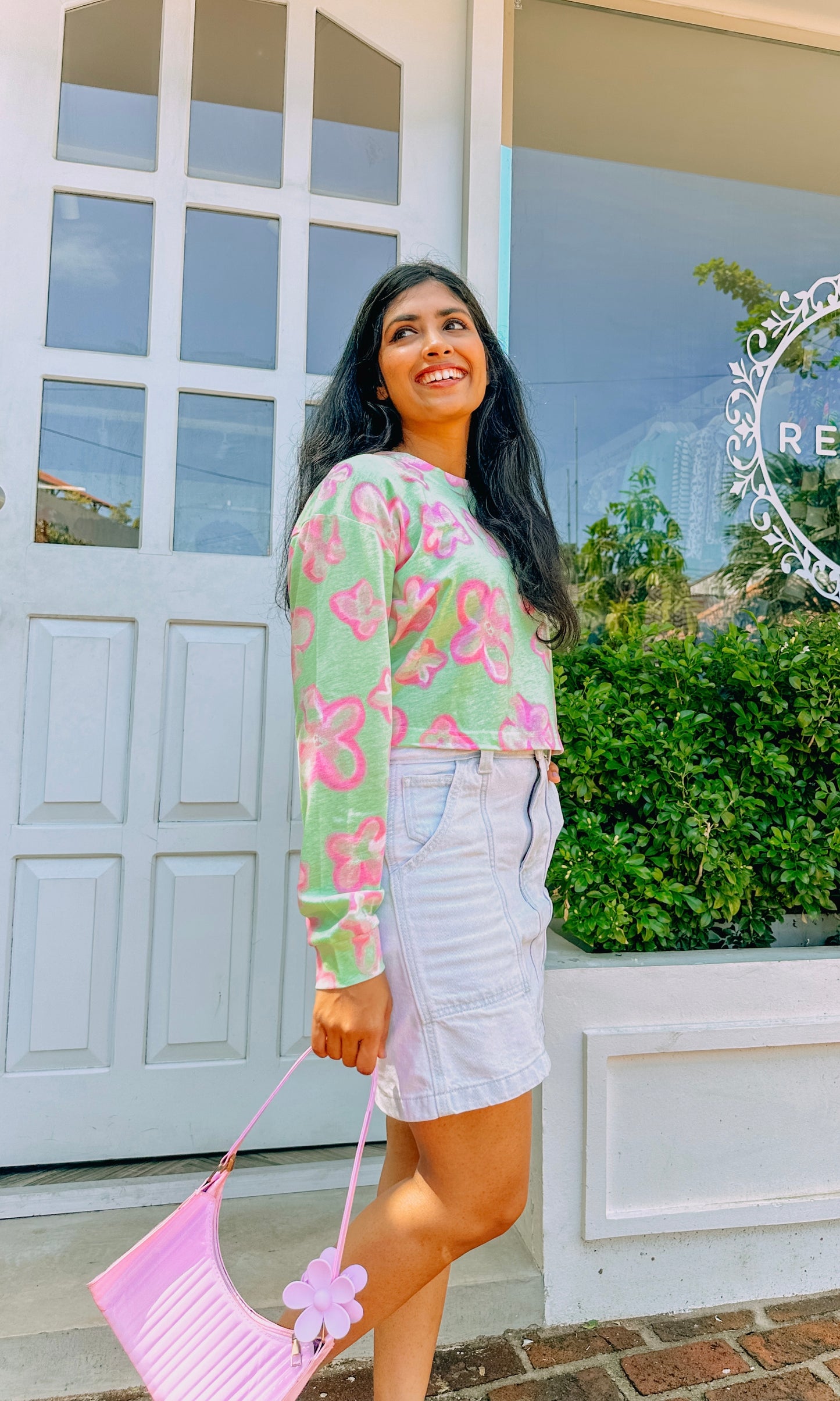 Garden Bloom Crop Pullover