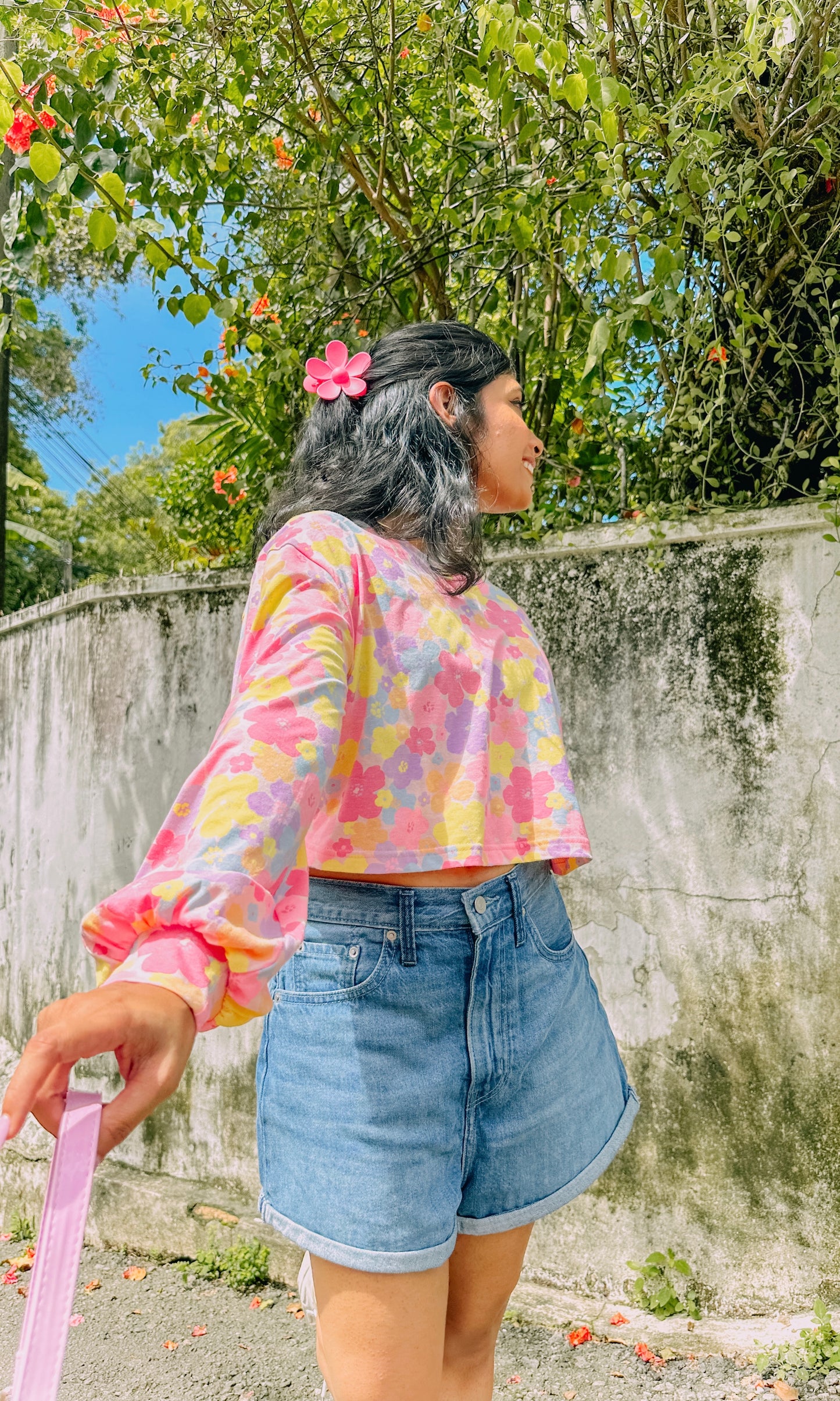 Morning Blooms Balloon Sleeve Pullover