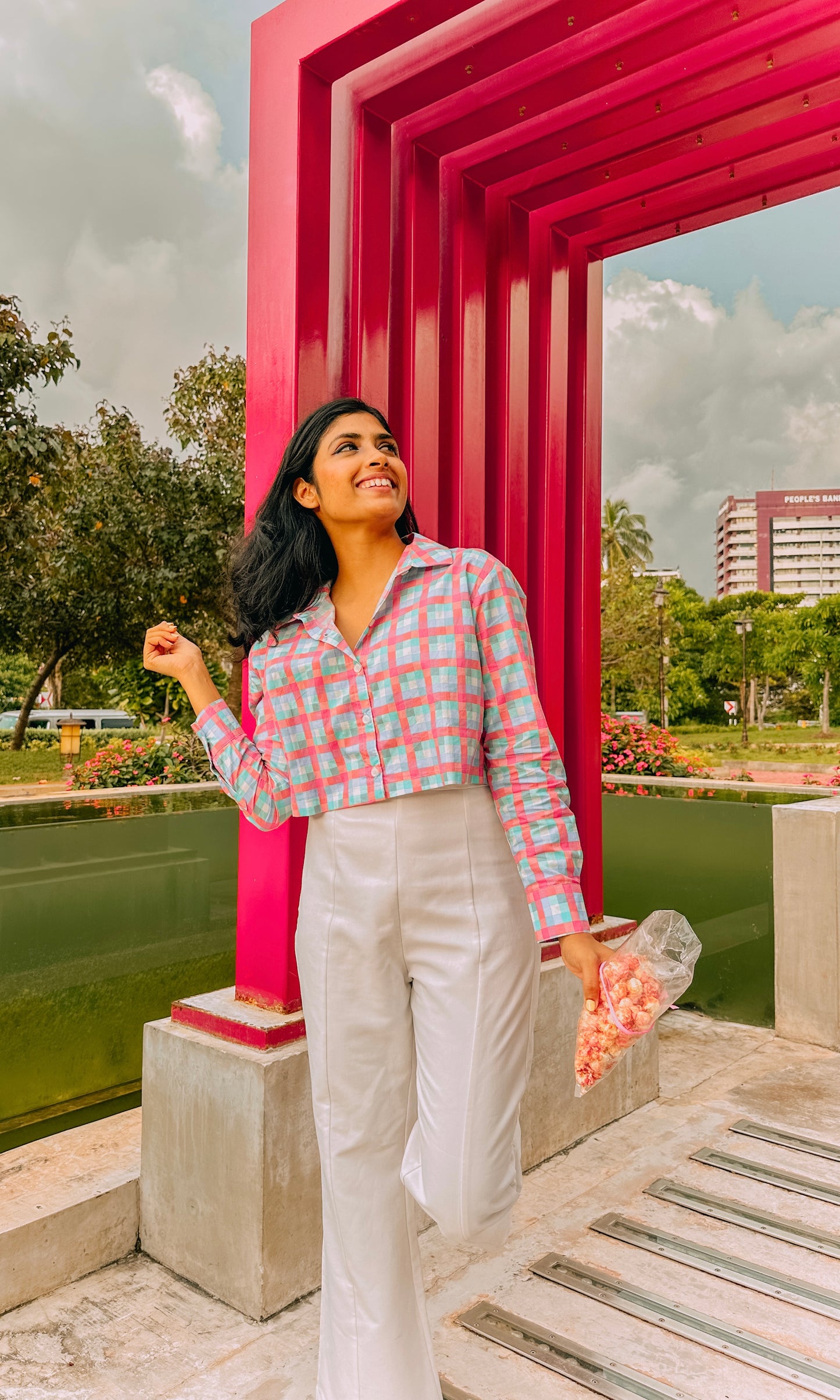 Gingham Bliss Crop Shirt