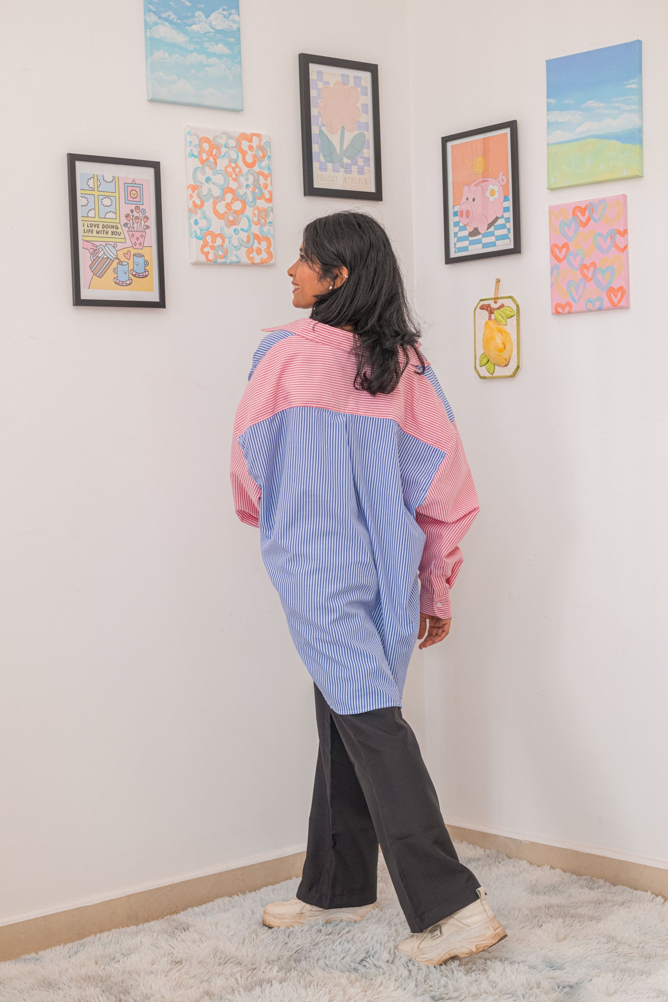 Coastal Contrast Oversize Shirt