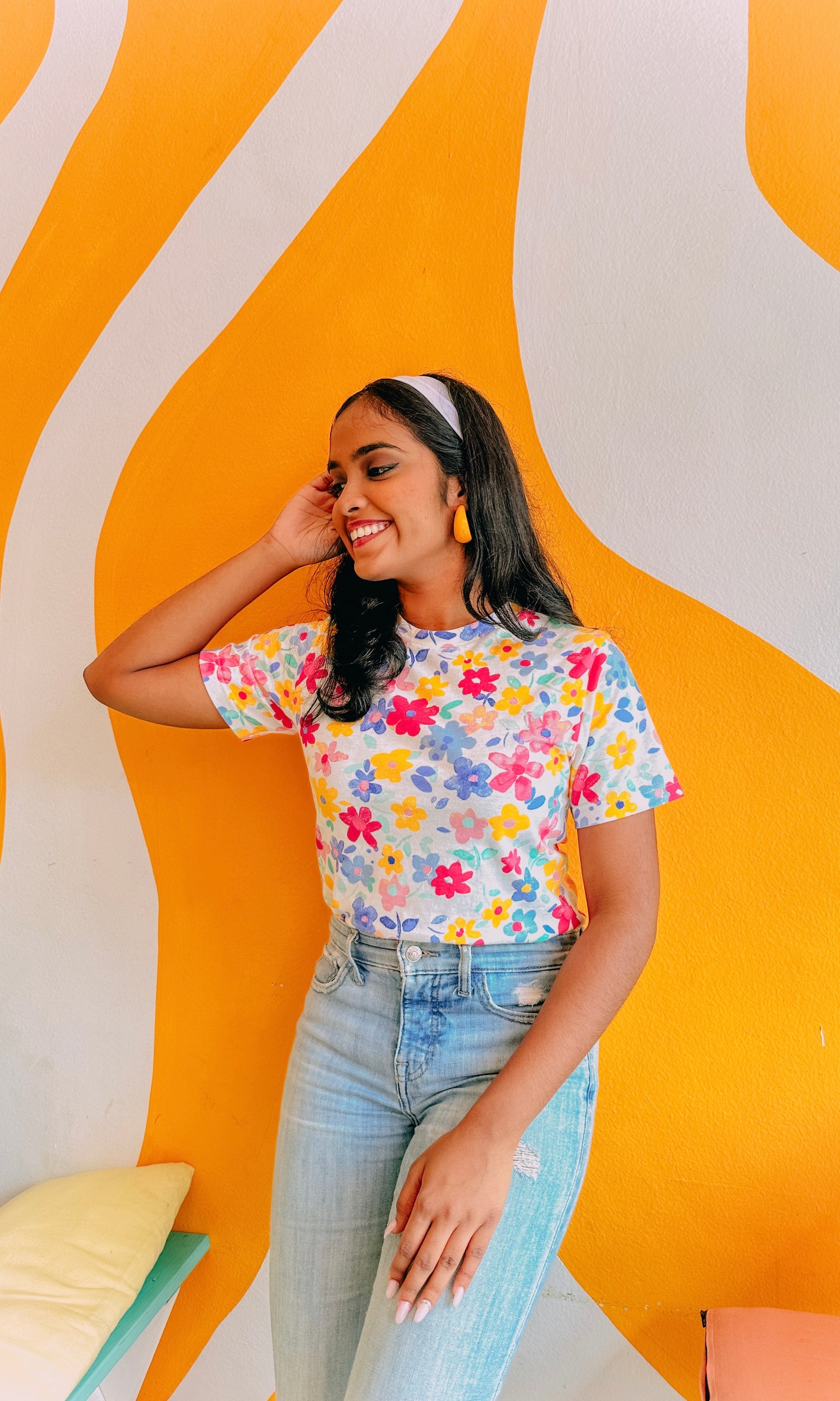 Rainbow Garden Crop T Shirt