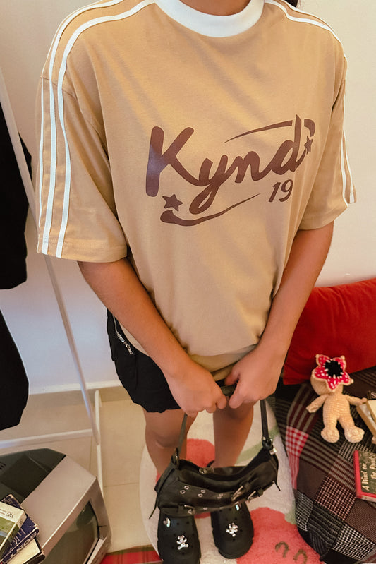 Retro Spice Beige Oversize T Shirt