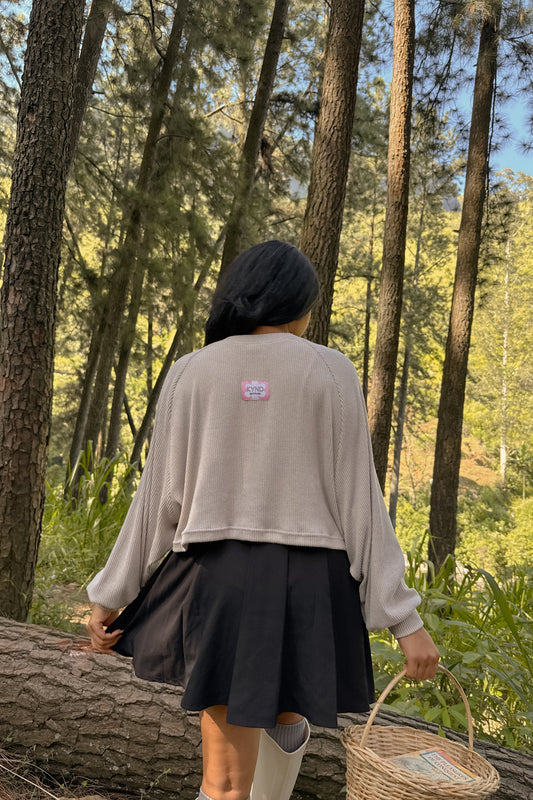 Whispered Fall Raglan Sleeve Crop Pullover