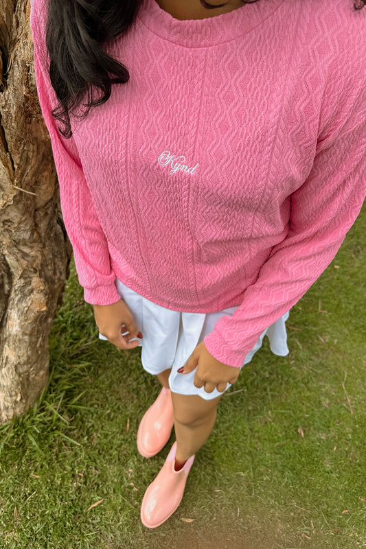 Classic Petal Cable Knit Pullover