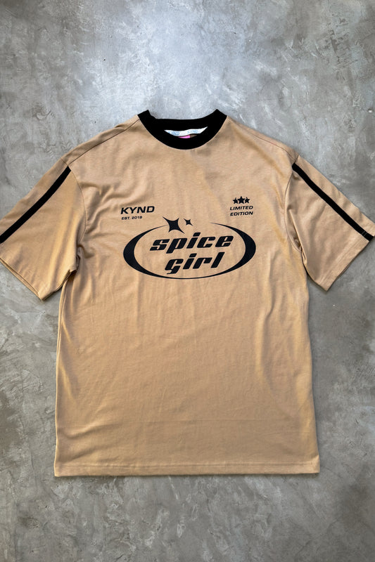 Spice Girl Beige Oversize T Shirt