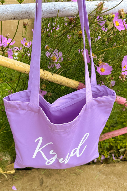 Take Me Everywhere Purple Tote Bag