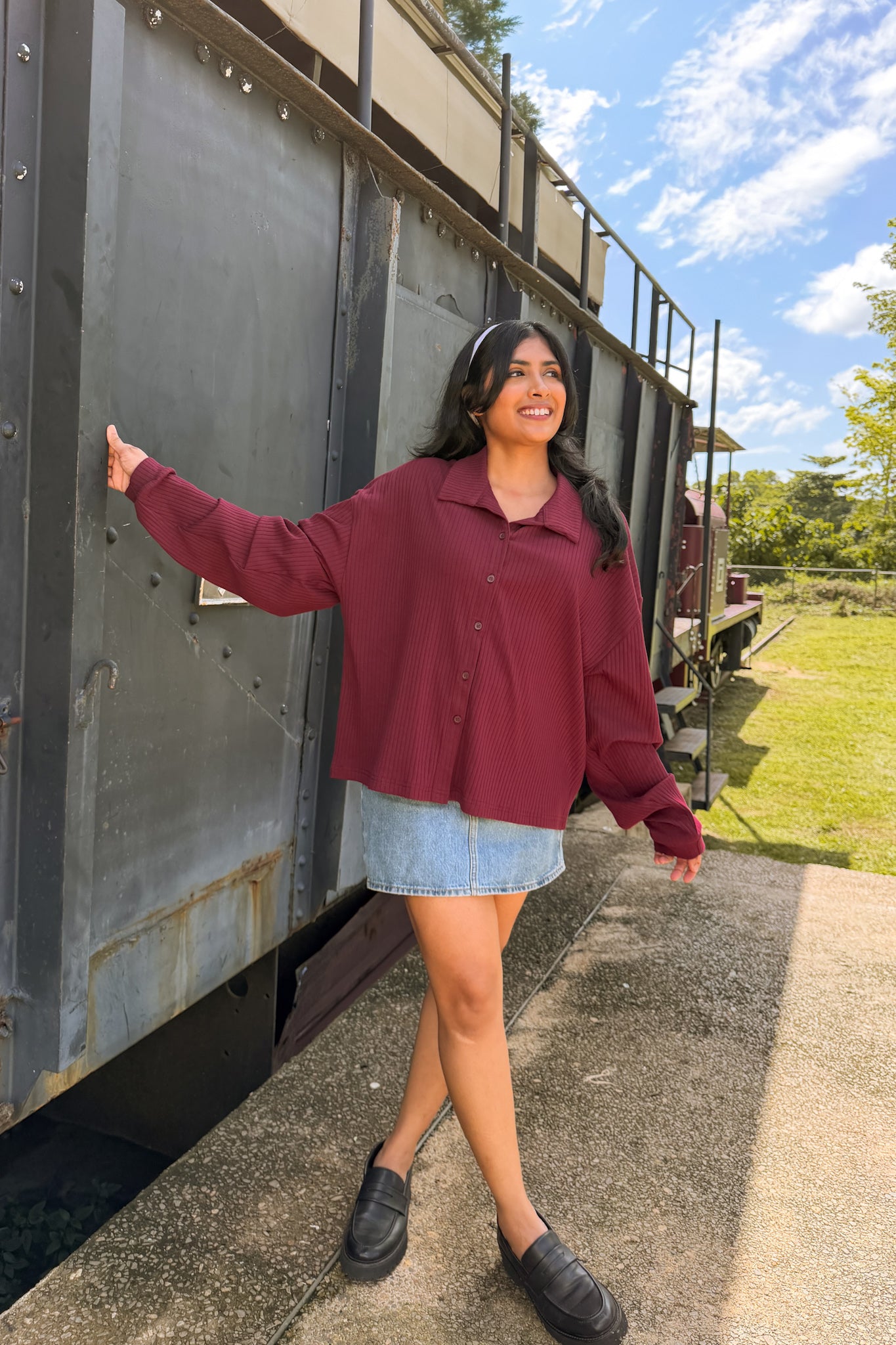 Burgundy Romance Shirt