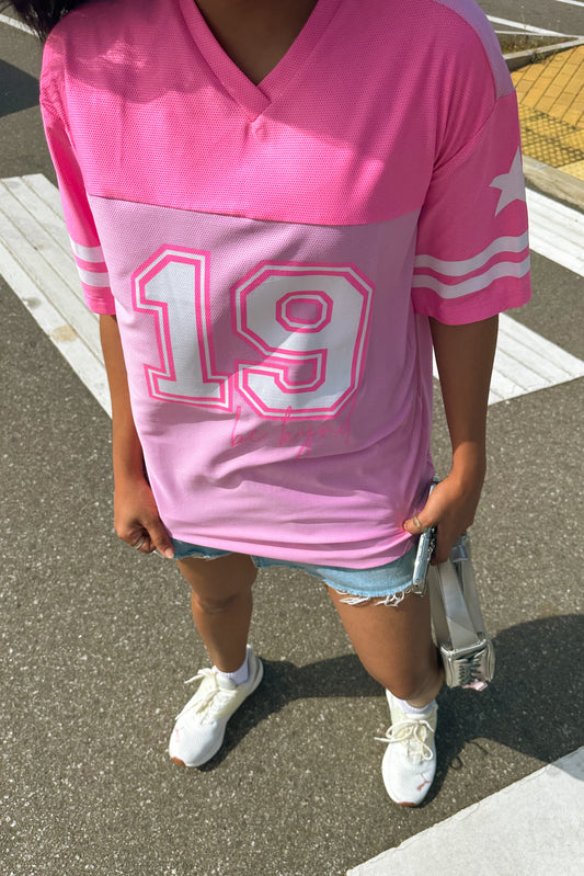 Star Player Oversize Jersey Pink
