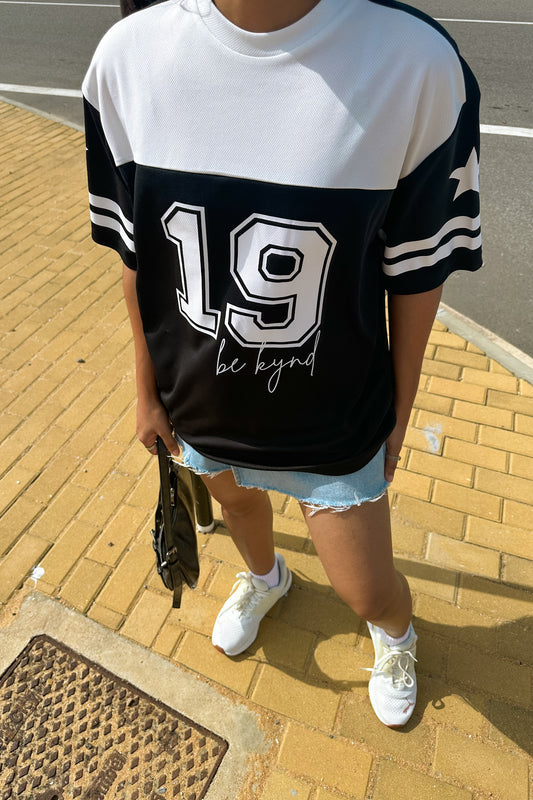 Star Player Oversize Jersey Black/White