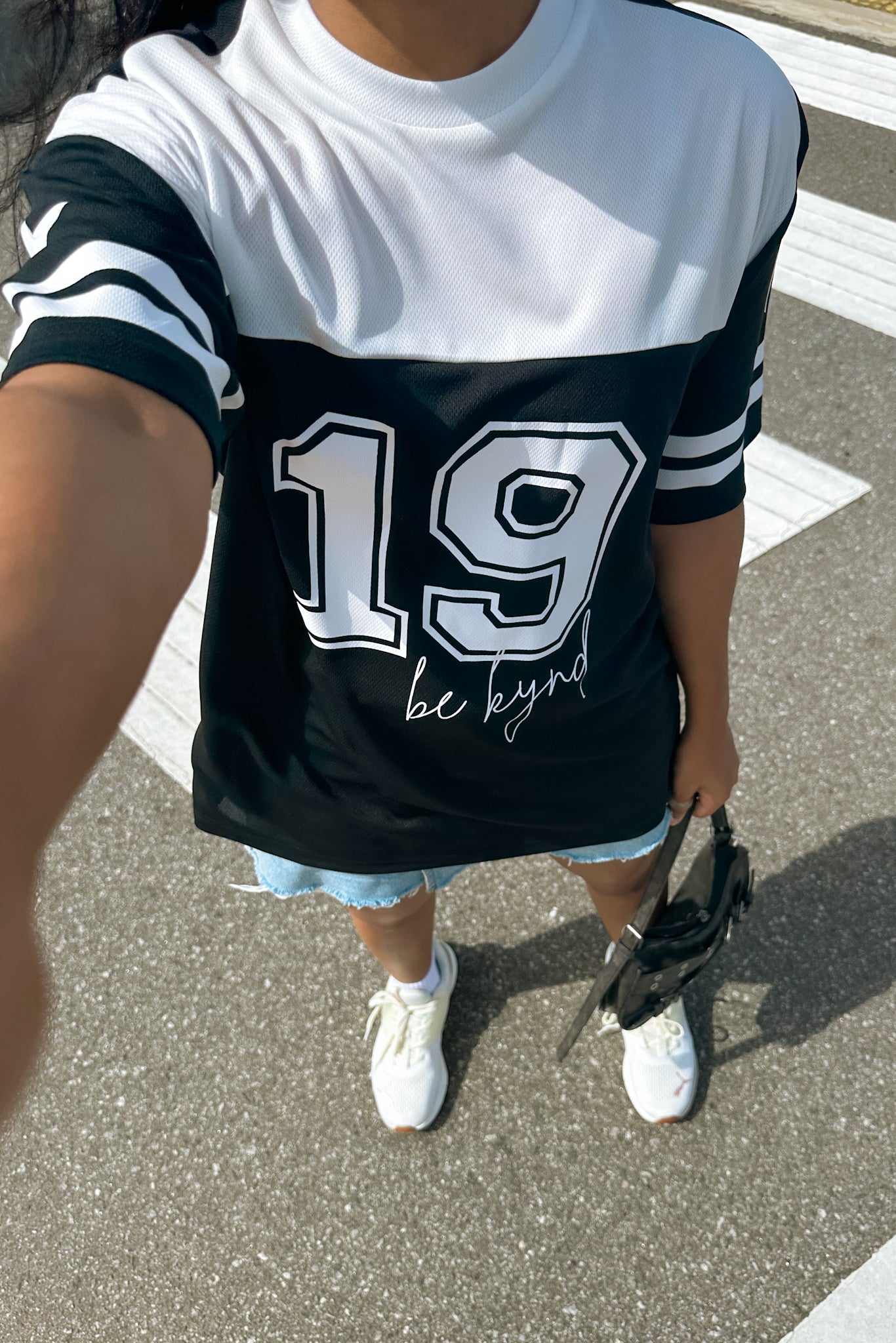 Star Player Oversize Jersey Black/White