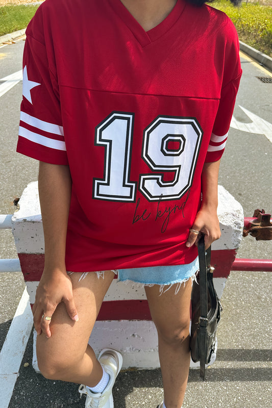 Star Player Oversize Jersey Red
