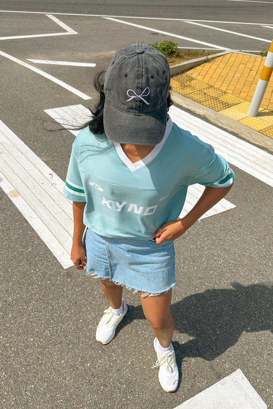 Kynd Play Girl Oversize Crop Jersey Sage Green