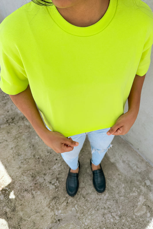 Glow Up Girl Oversize Crop T Shirt