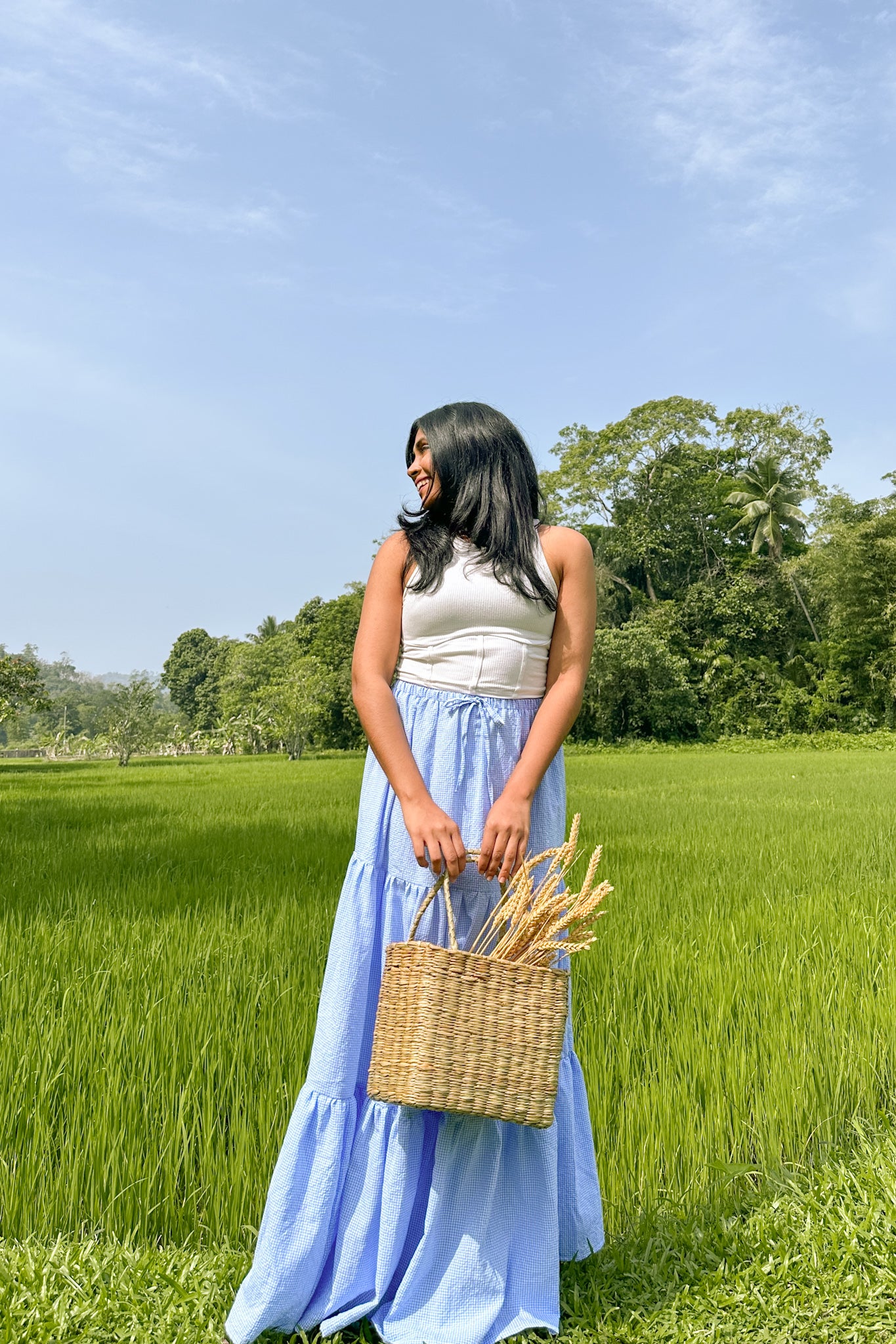 Breezy Blues Maxi Skirt