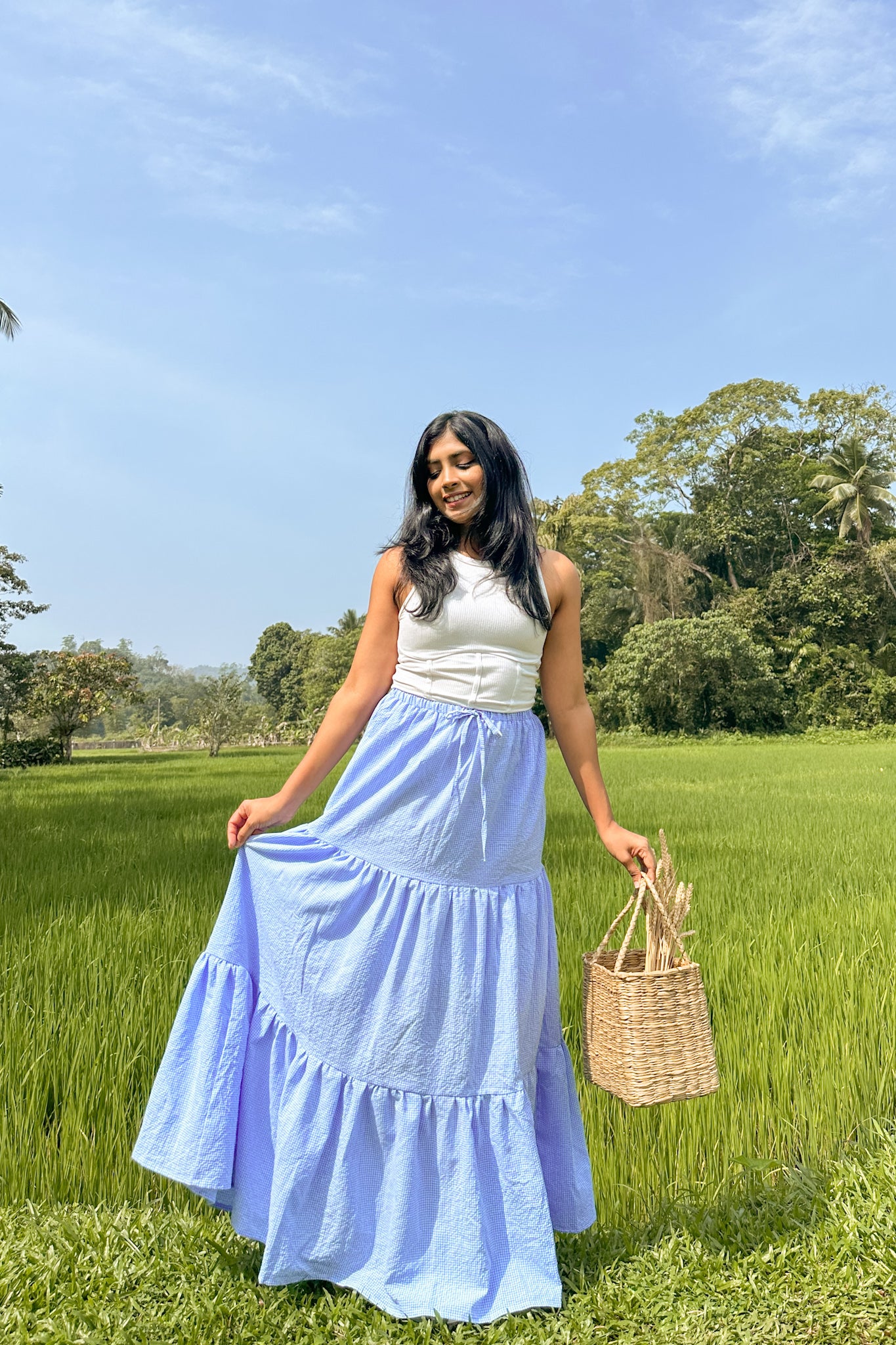 Breezy Blues Maxi Skirt – KYND1