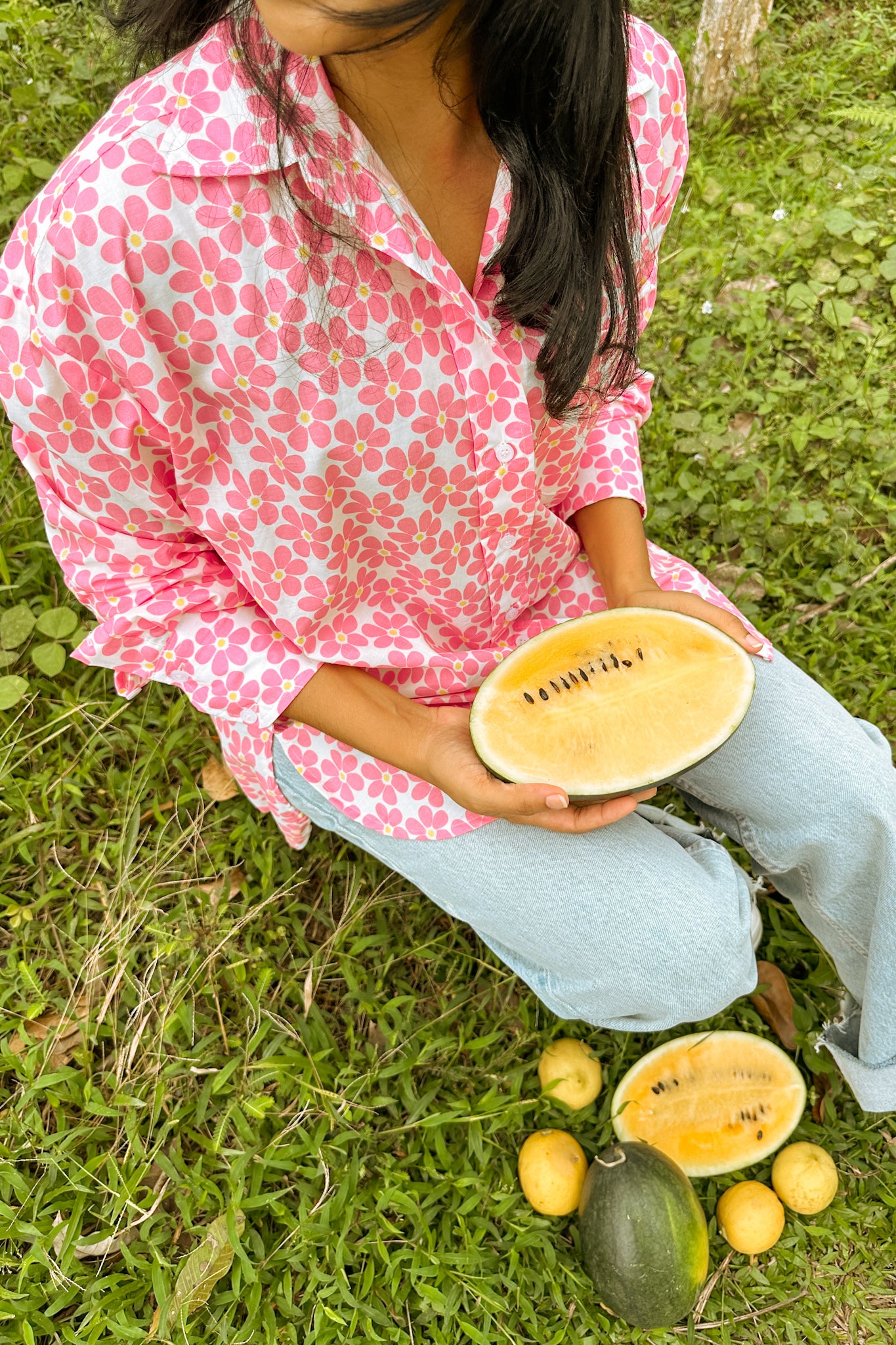 Softly In Bloom Oversize Shirt
