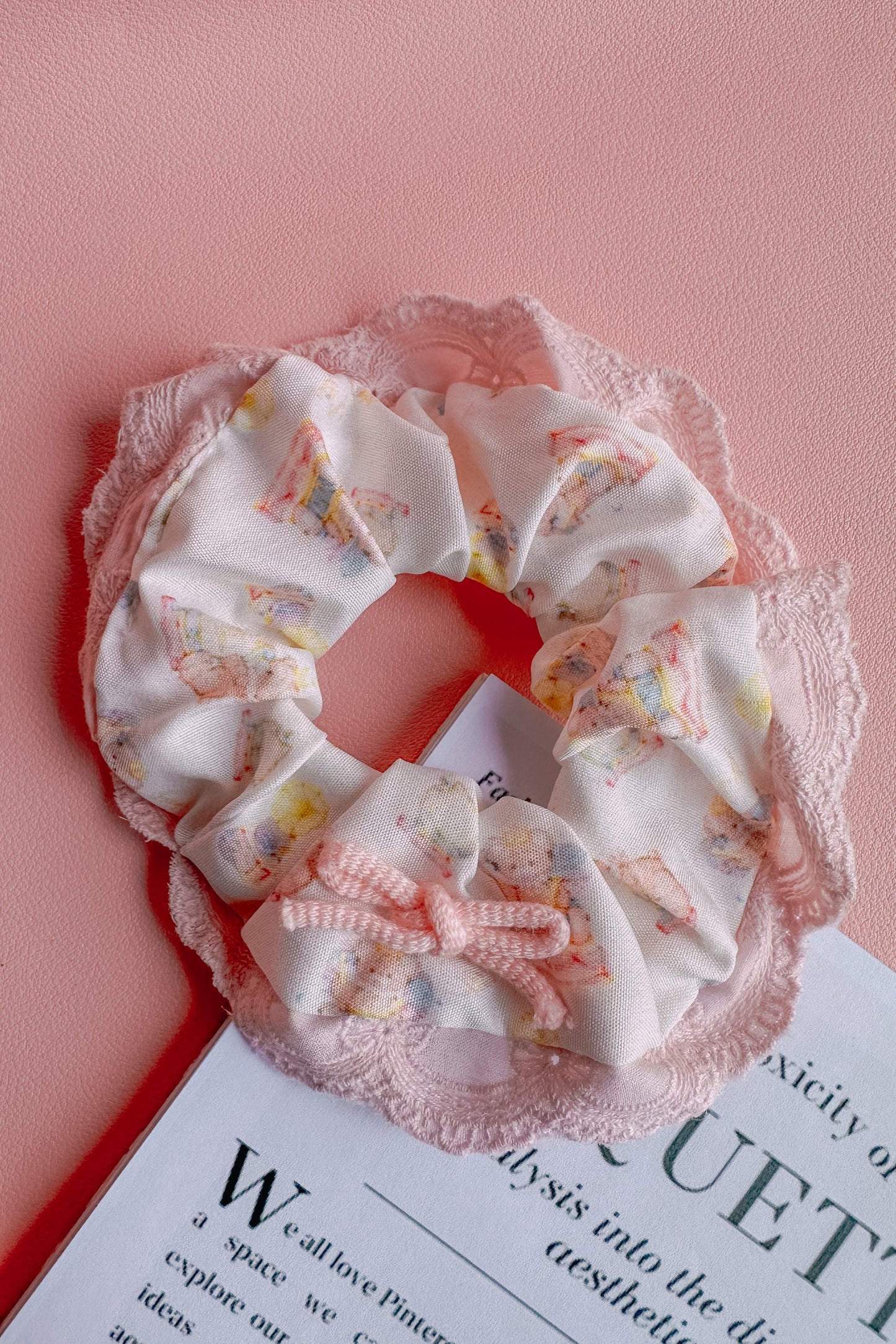 Blush Bow Scrunchie