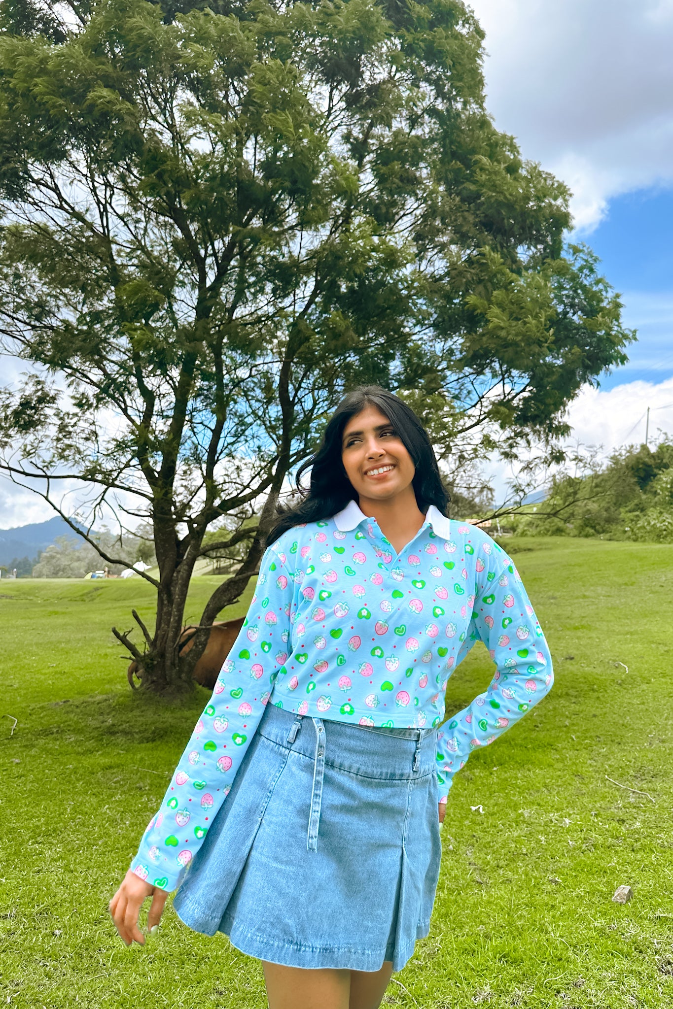 Blueberry Polo Neck Pullover – KYND - Main Image