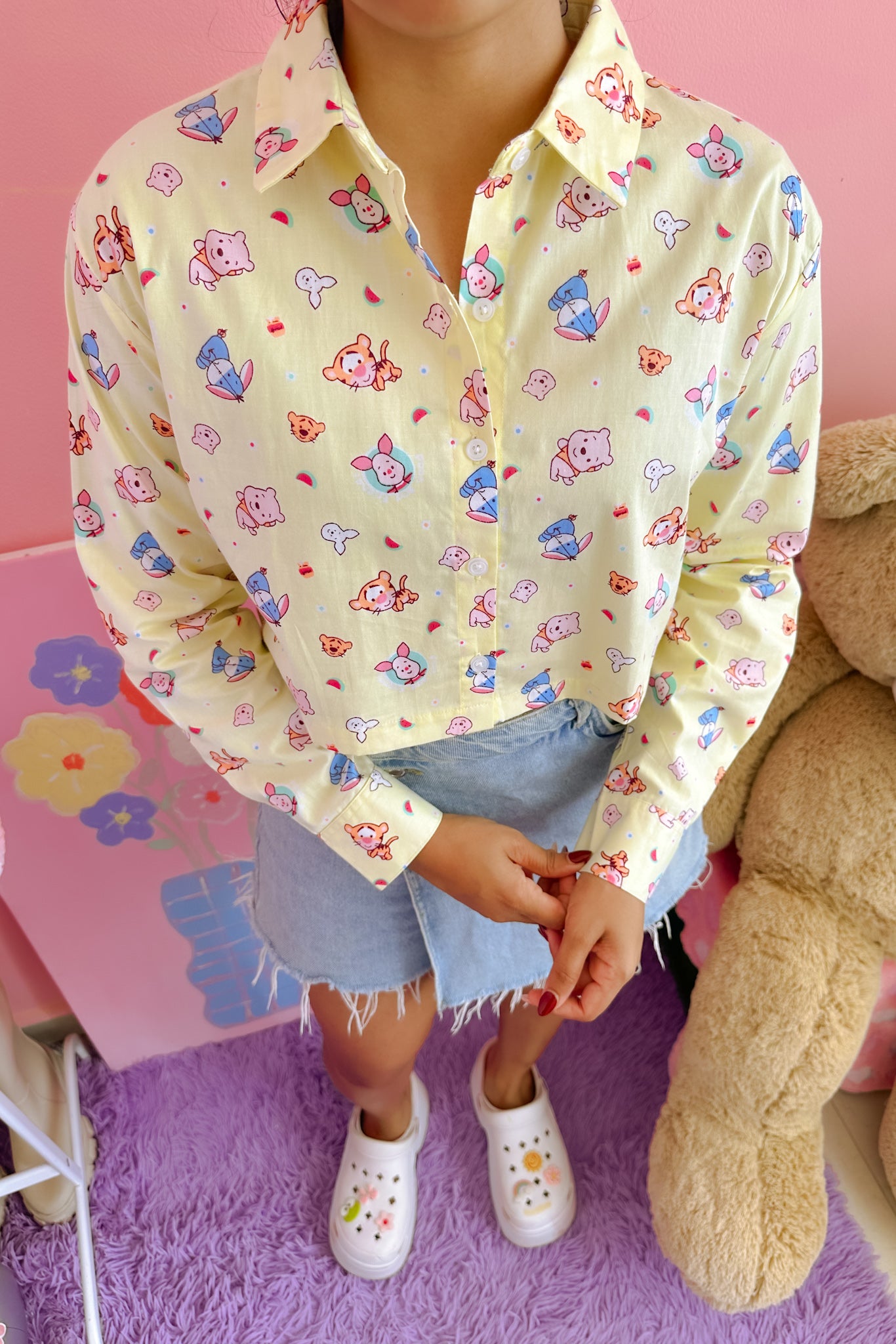 Playdate Yellow Crop Shirt