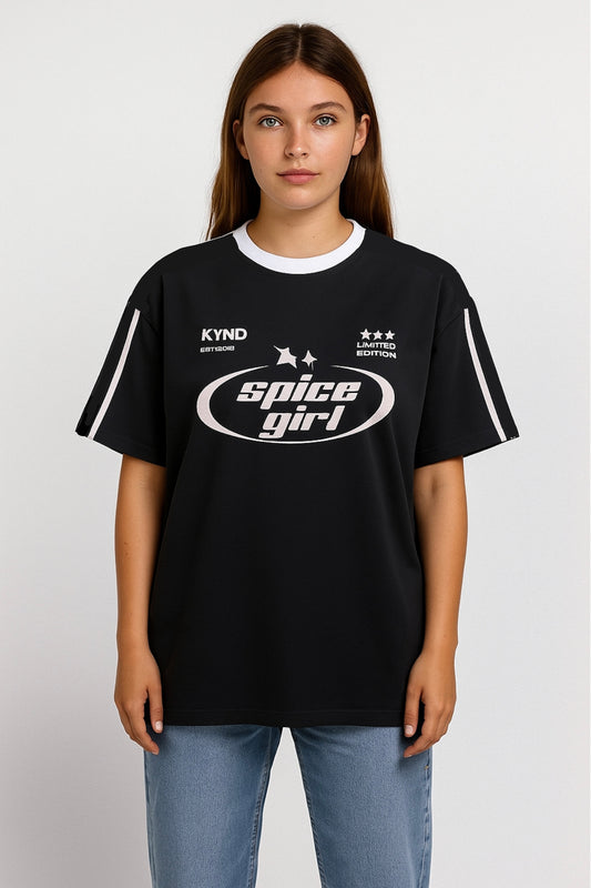 Spice Girl Black Oversize T Shirt