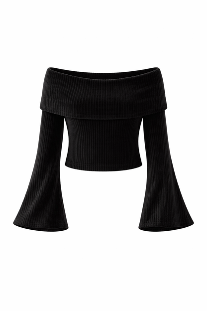 True Love Black Off Shoulder Top