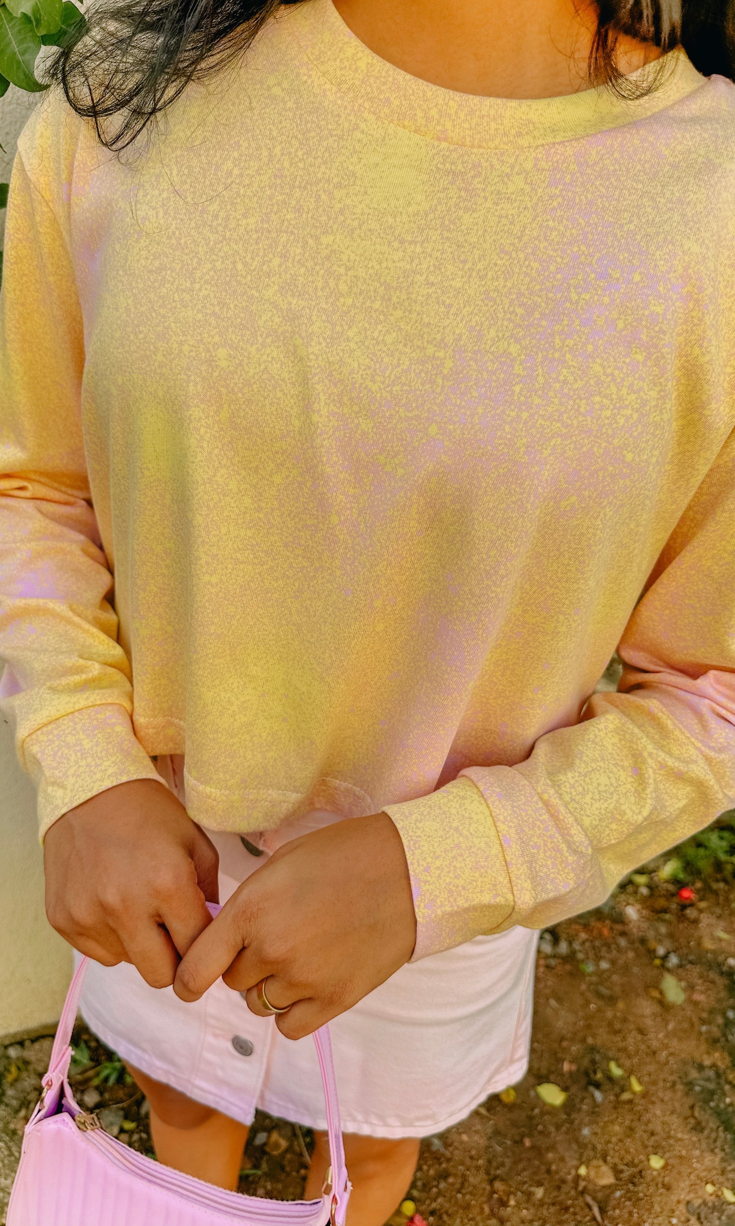 Sunny Blush Crop Pullover