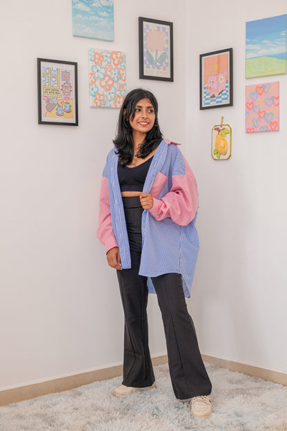 Coastal Contrast Oversize Shirt