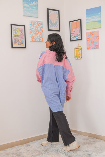 Coastal Contrast Oversize Shirt