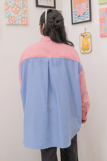 Coastal Contrast Oversize Shirt