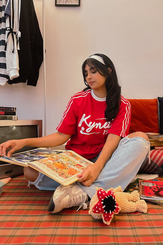 Retro Spice Red Oversize T Shirt