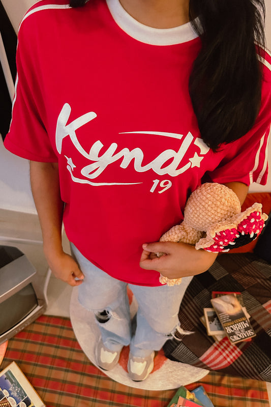 Retro Spice Red Oversize T Shirt