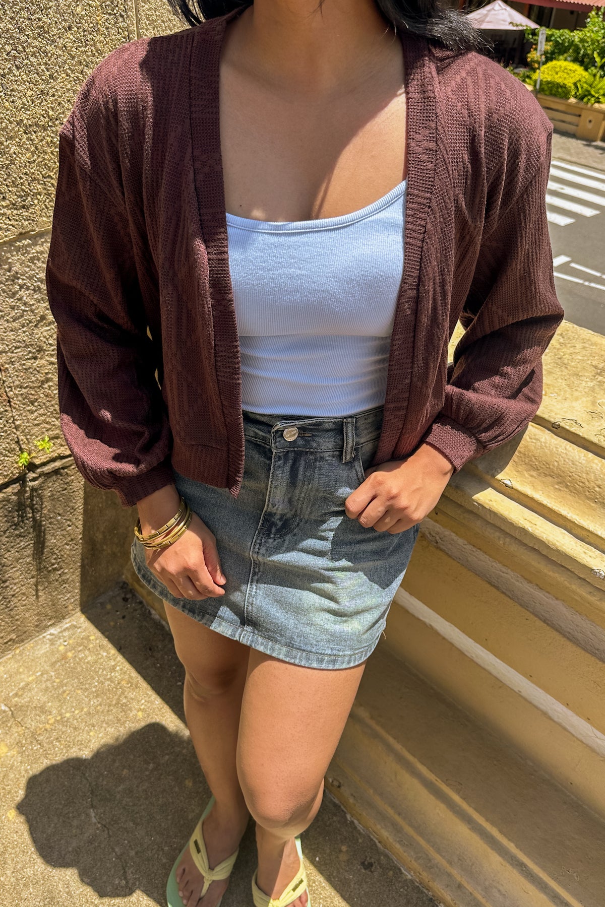 Cozy Romance Cardigan Chocolate