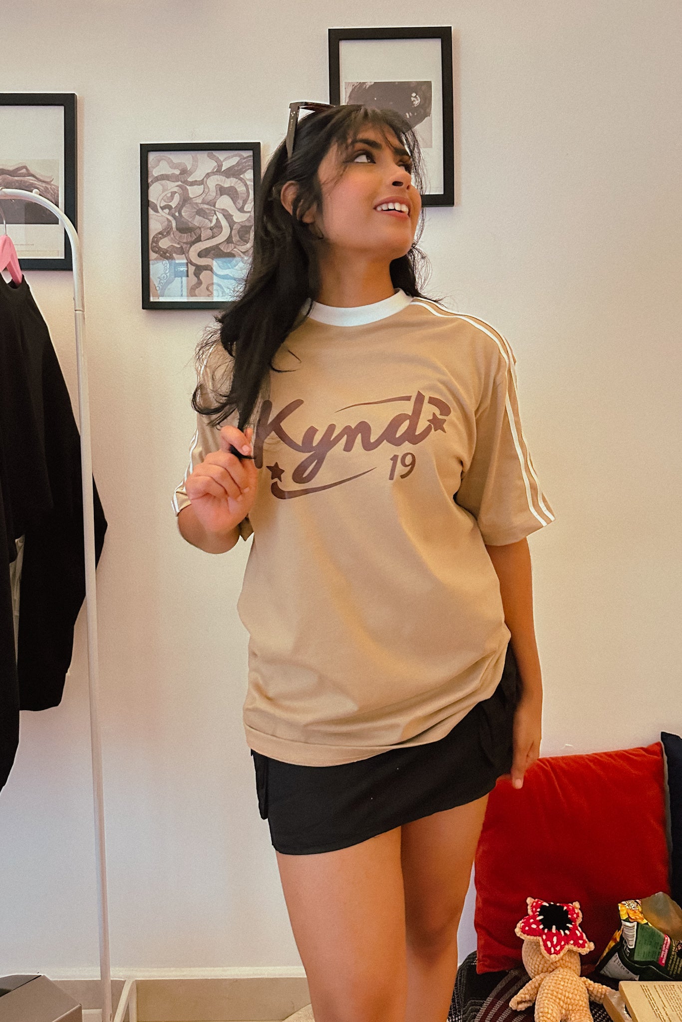 Retro Spice Beige Oversize T Shirt