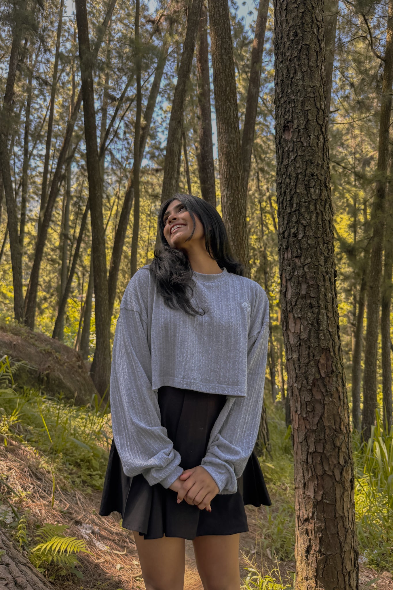 Poet's Cable Knit Crop Pullover