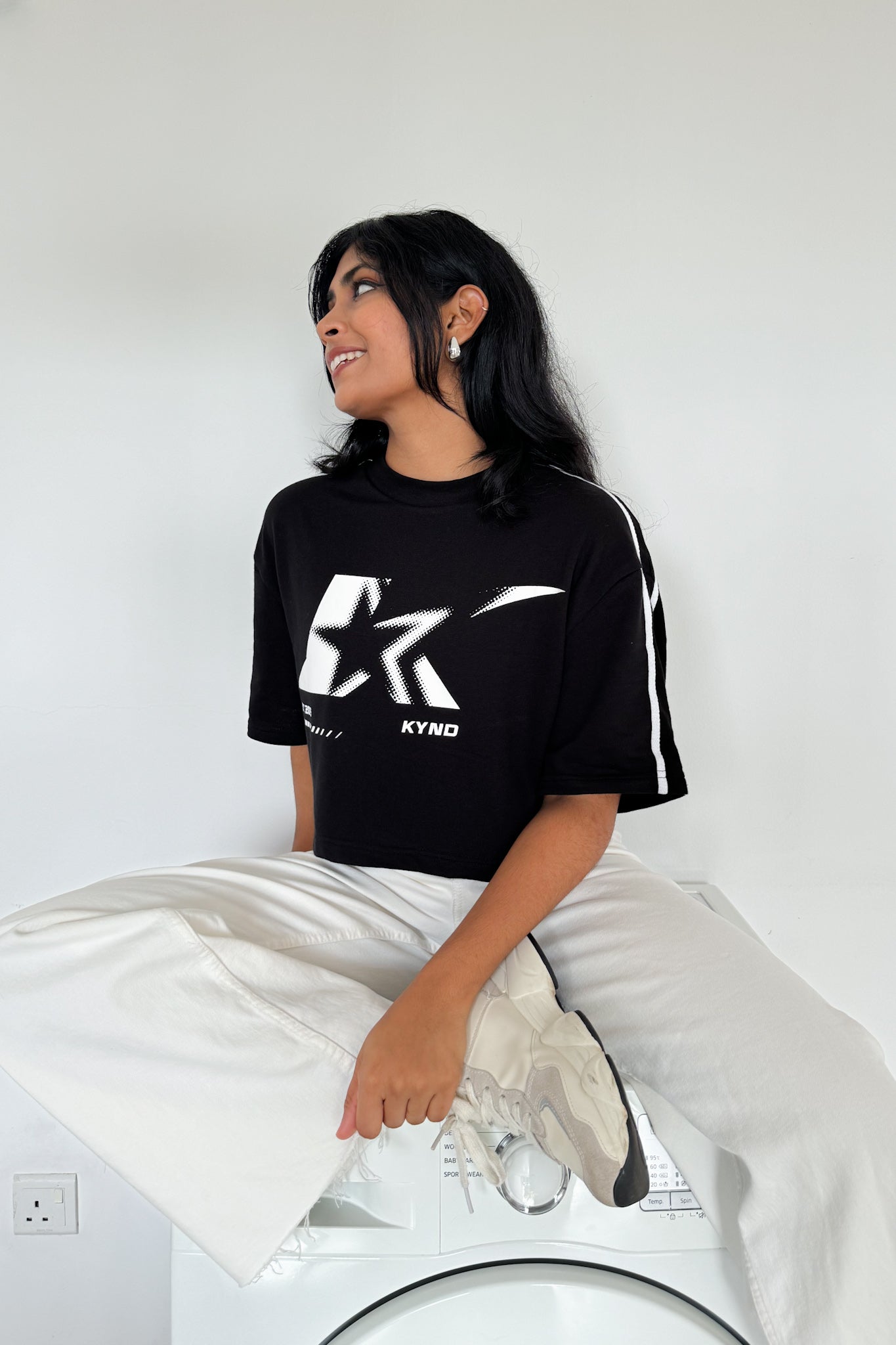 Bold Kynd Black Oversize Crop Tee