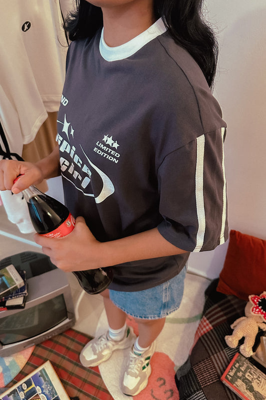 Spice Girl Grey Oversize T Shirt