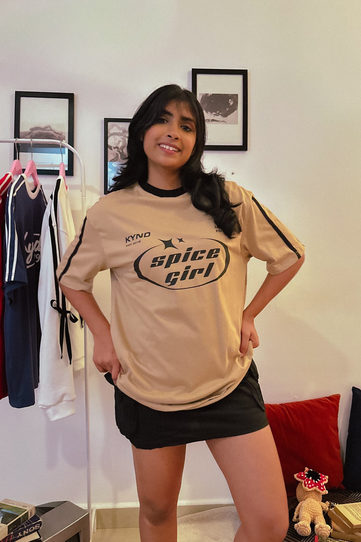 Spice Girl Beige Oversize T Shirt