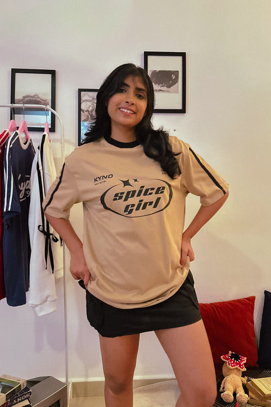 Spice Girl Beige Oversize T Shirt