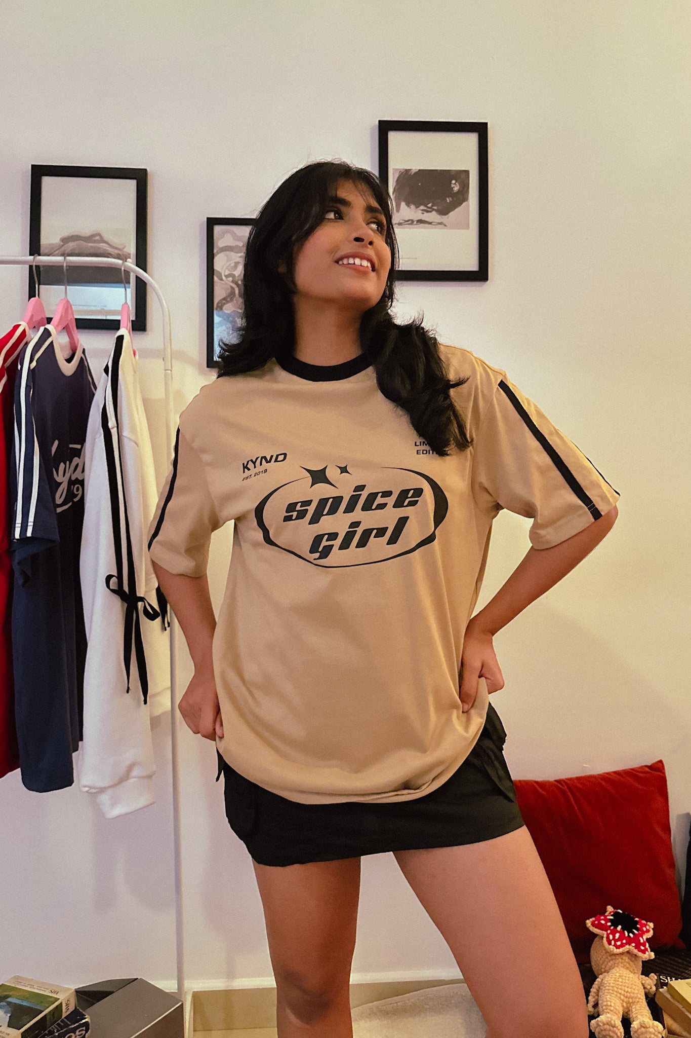 Spice Girl Beige Oversize T Shirt