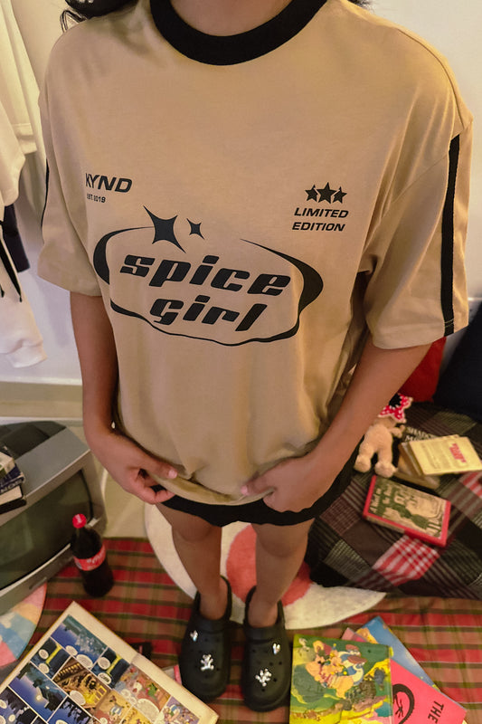 Spice Girl Beige Oversize T Shirt