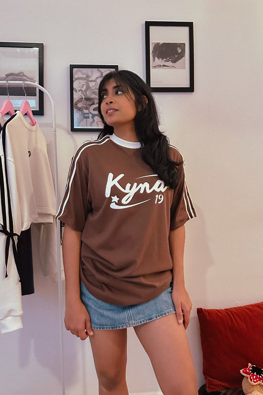 Retro Spice Brown Oversize T Shirt