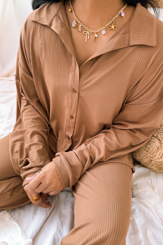 Oat Latte Long Sleeve Top