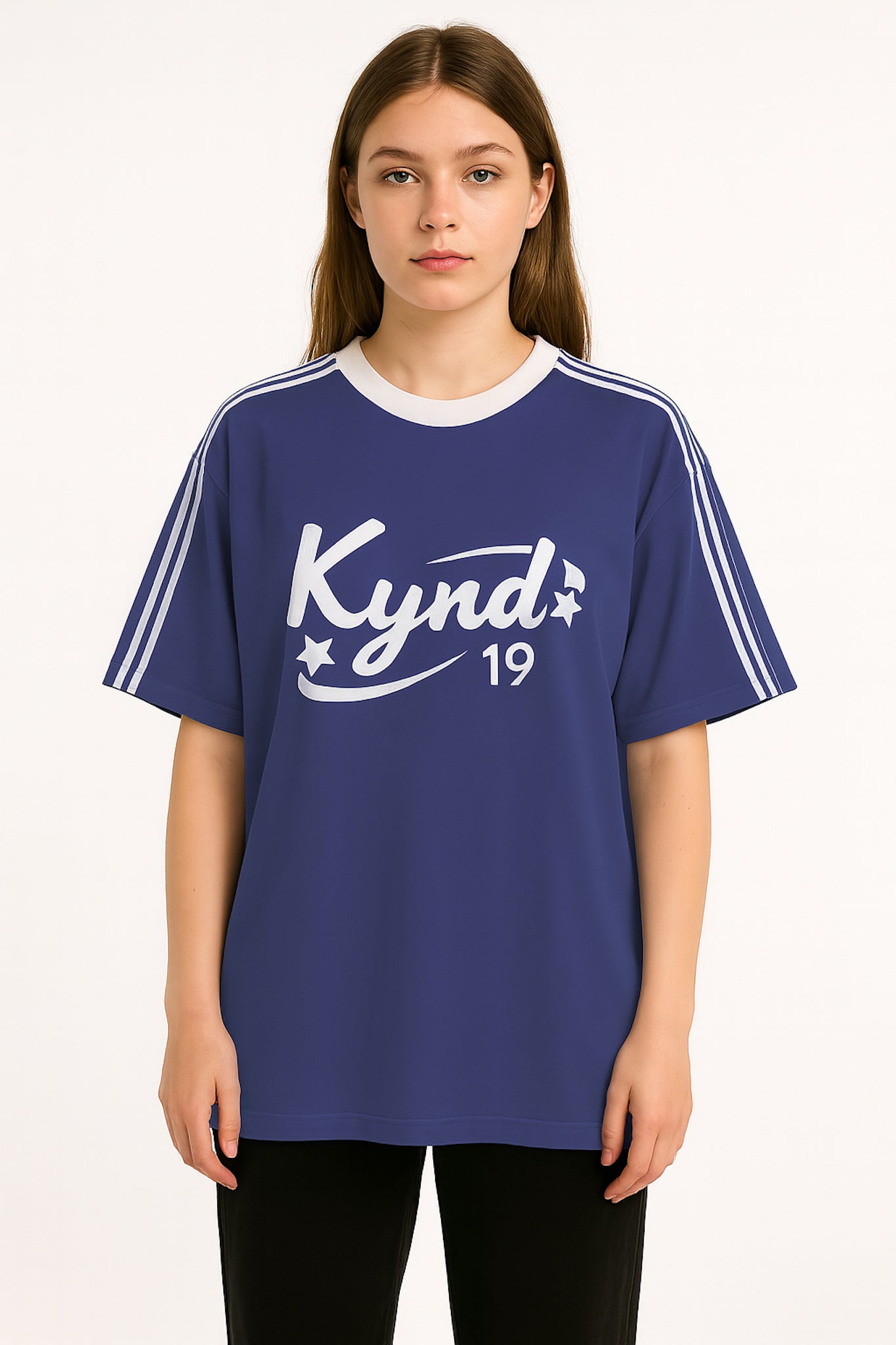 Retro Spice Blue Oversize T Shirt