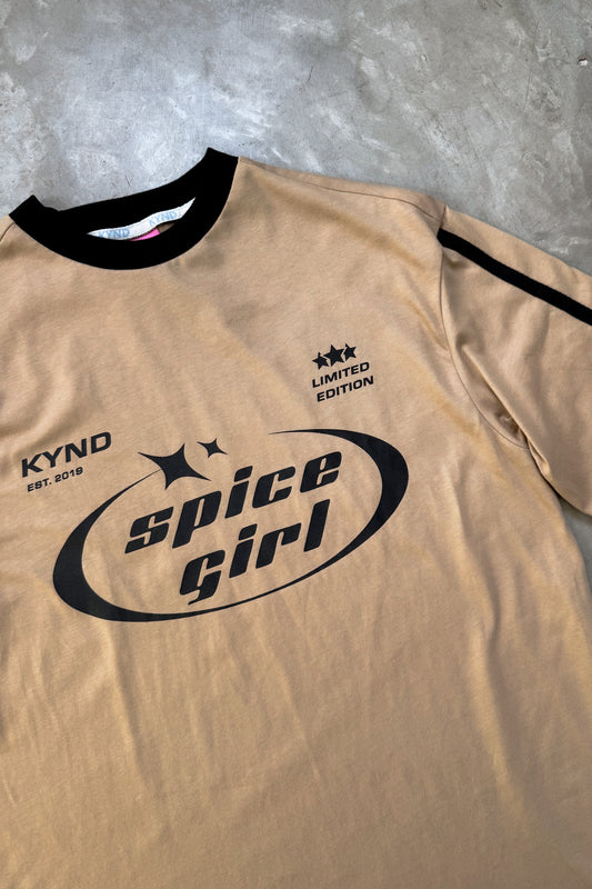 Spice Girl Beige Oversize T Shirt