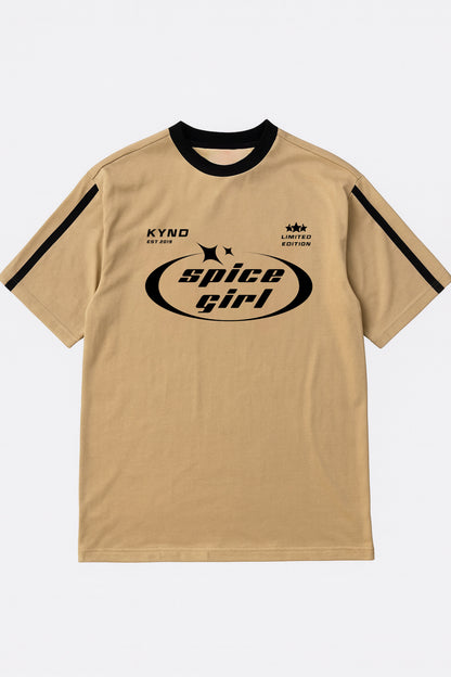 Spice Girl Beige Oversize T Shirt
